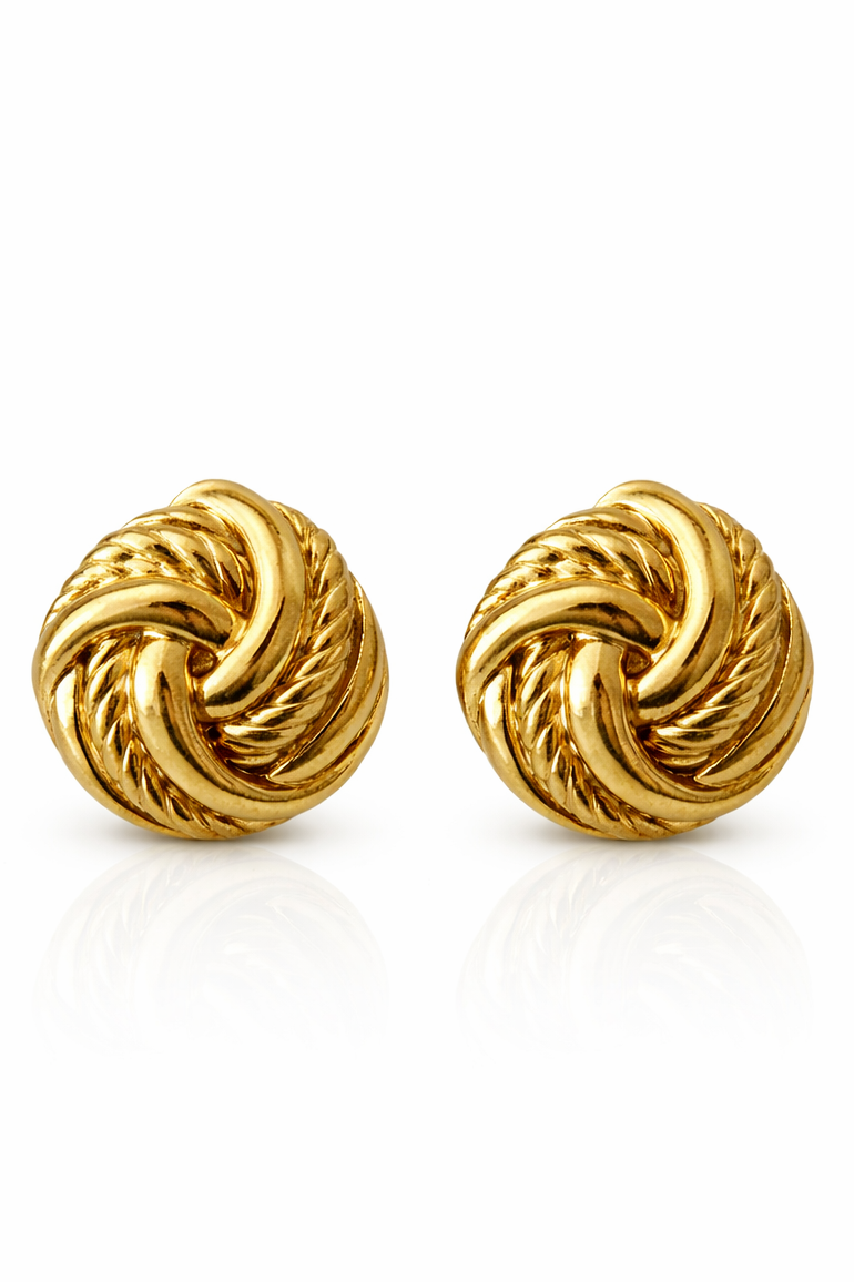 Gold Knot Stud Earring