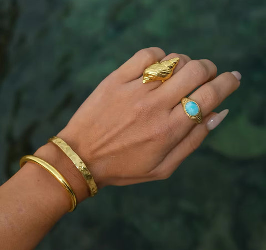 Channeled Nassa Ring