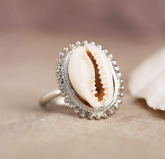 Cowrie Crown Ring