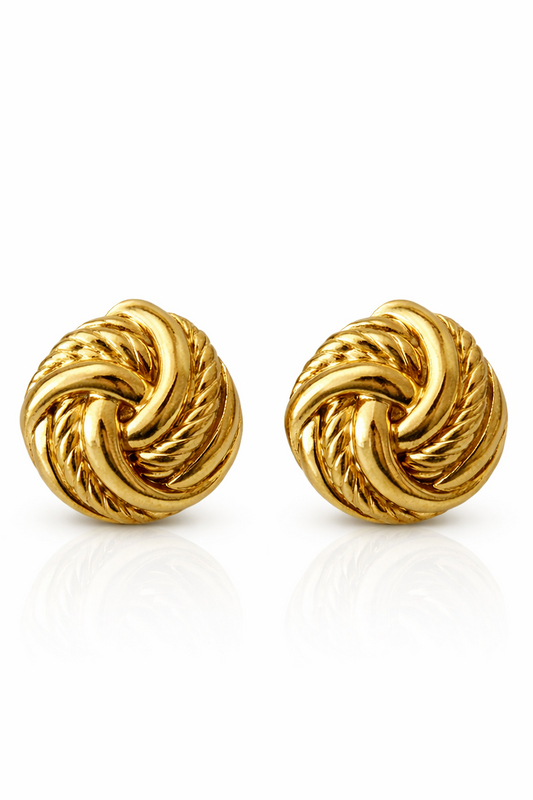 Gold Knot Stud Earring