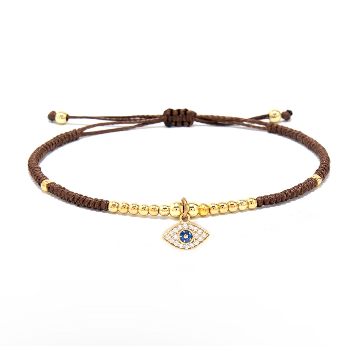 Evil Eye Charm Protection String Bracelet