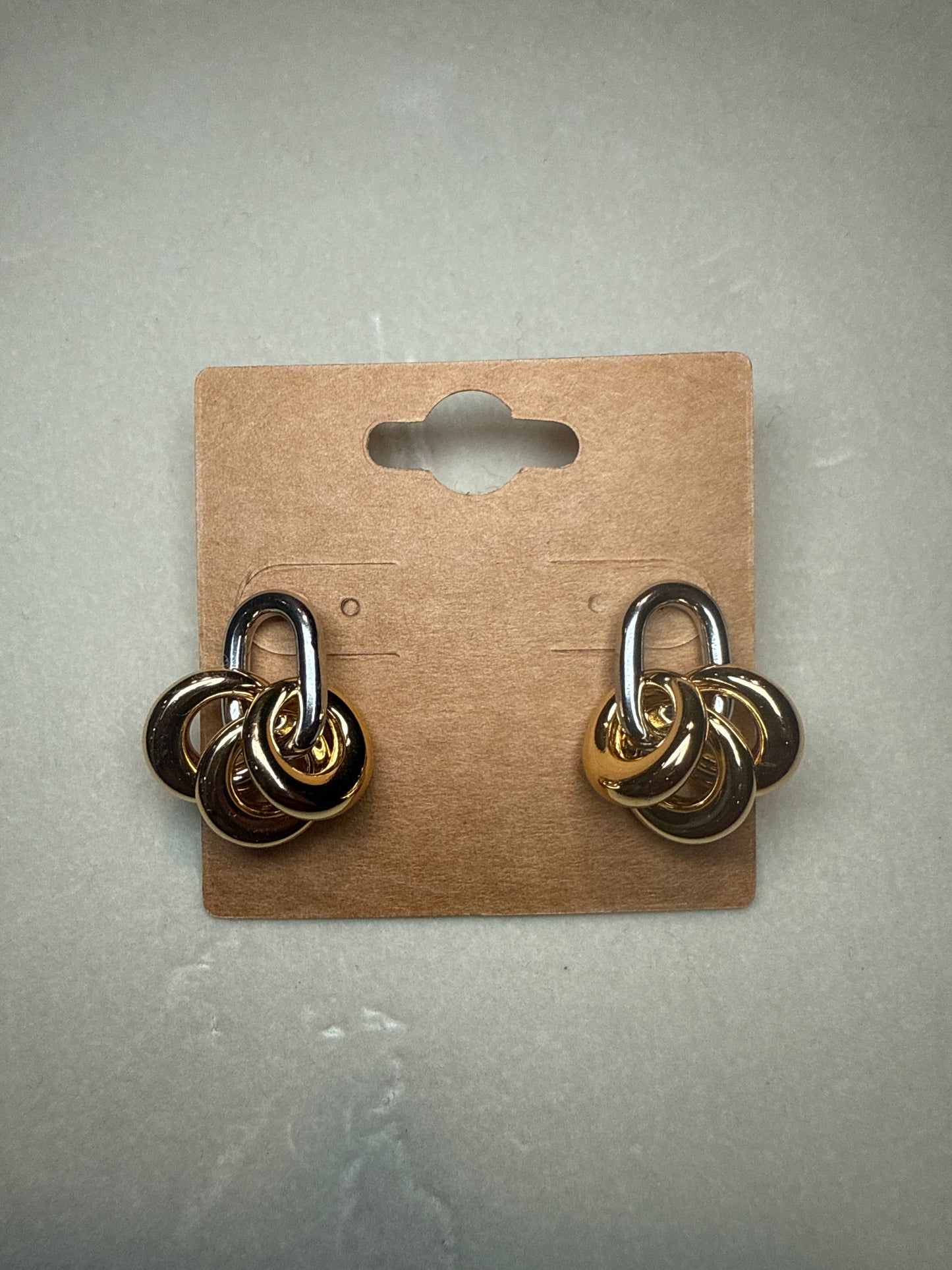 Two-tone loop earrings