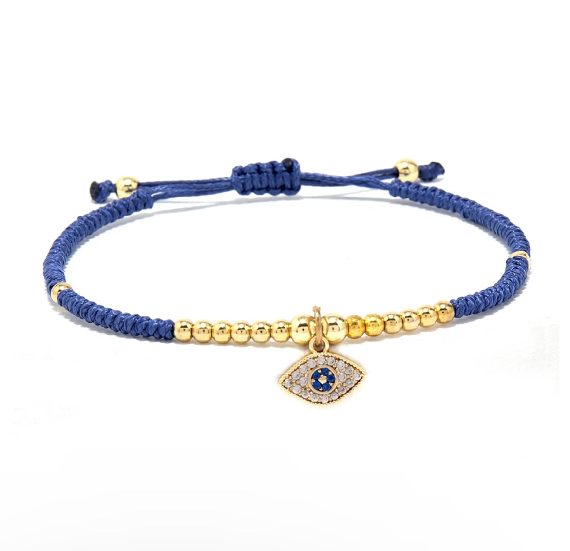 Evil Eye Charm Protection String Bracelet