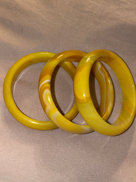 Yellow Jade Bangles