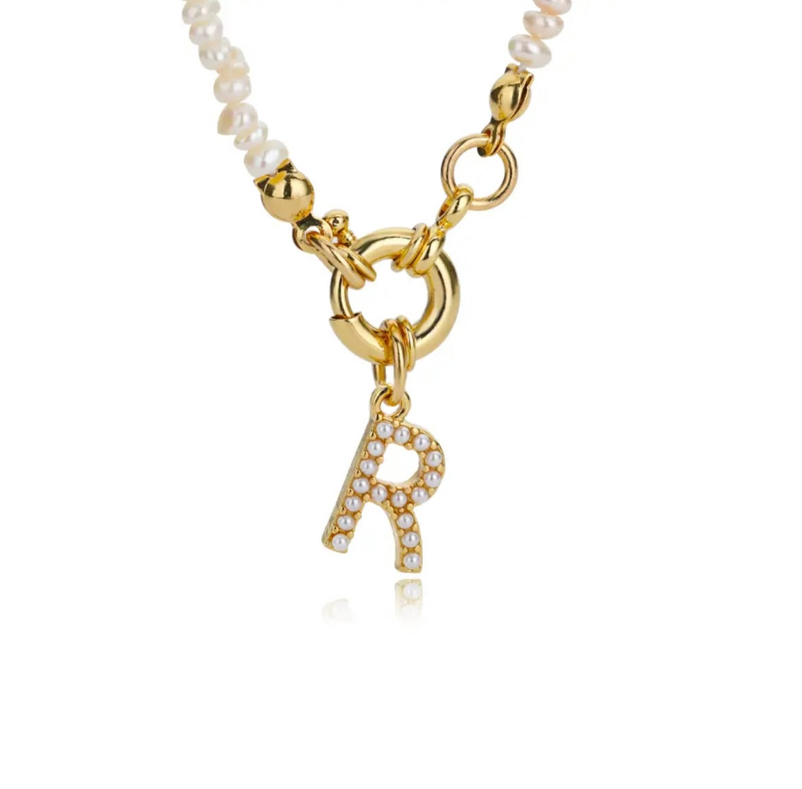 Ariel Initial Pearl Necklace