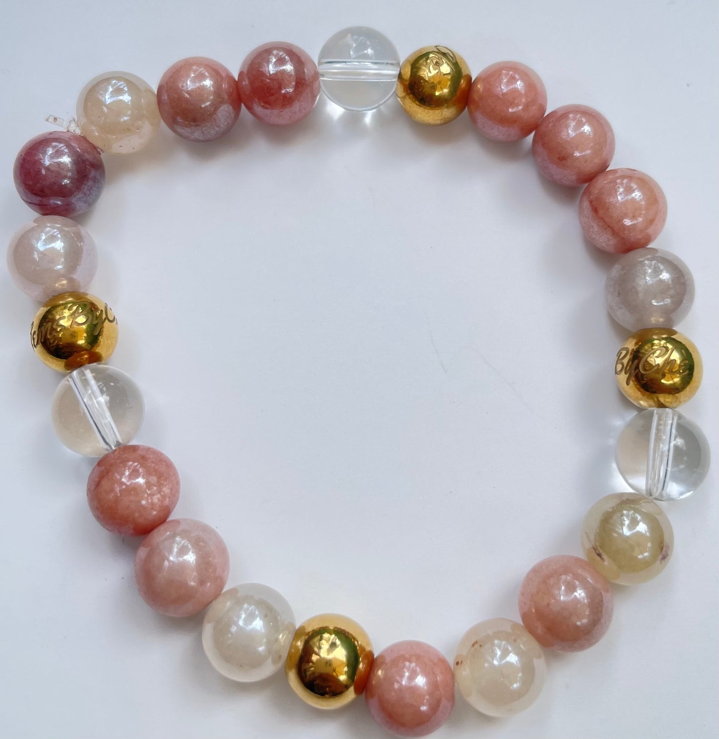 Mother Of Pearl Beaded Gem Bracelet