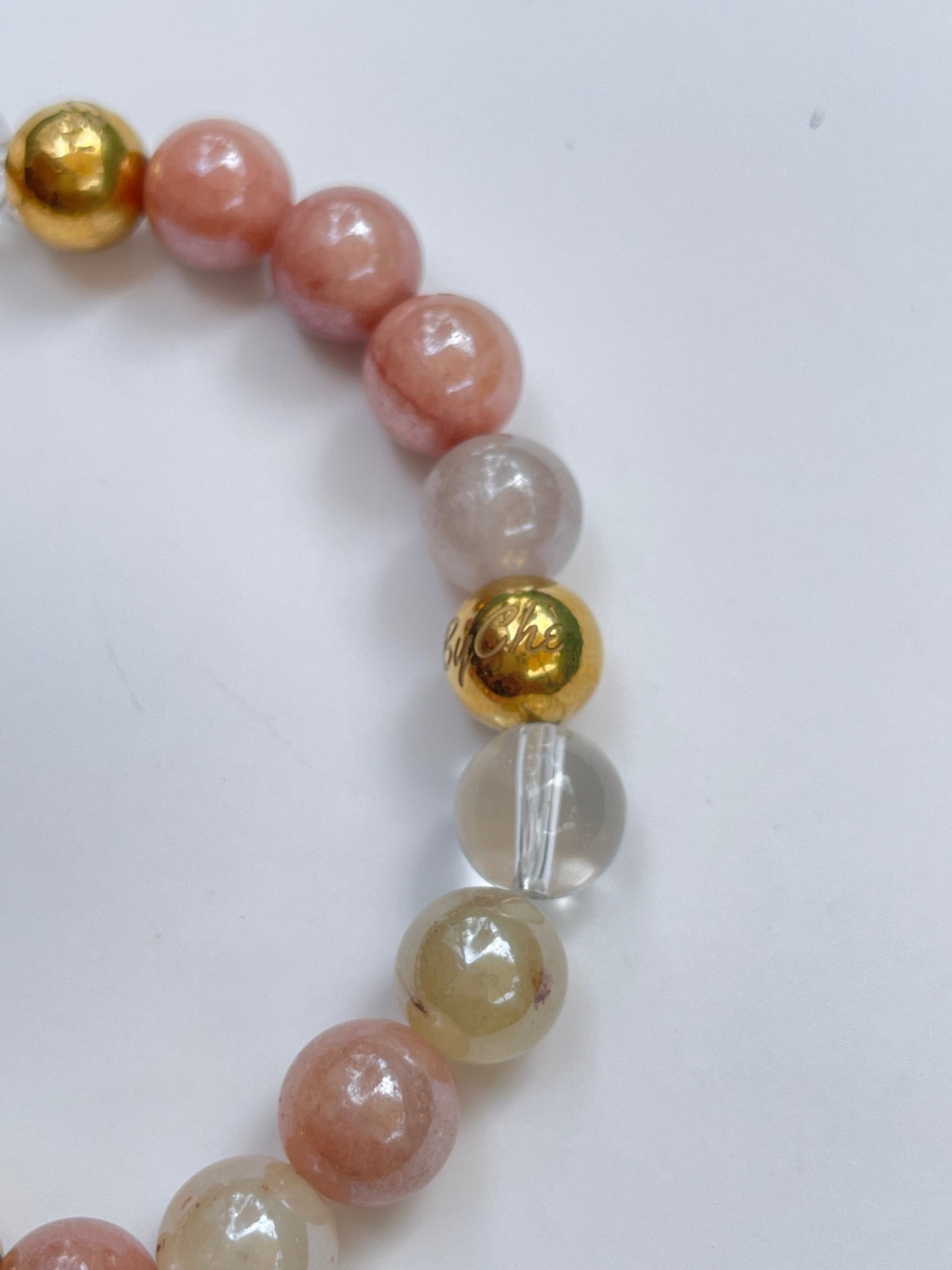 Mother Of Pearl Beaded Gem Bracelet