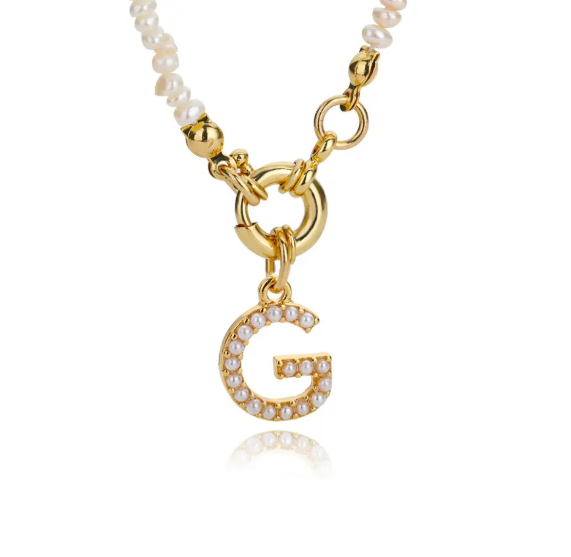 Ariel Initial Pearl Necklace