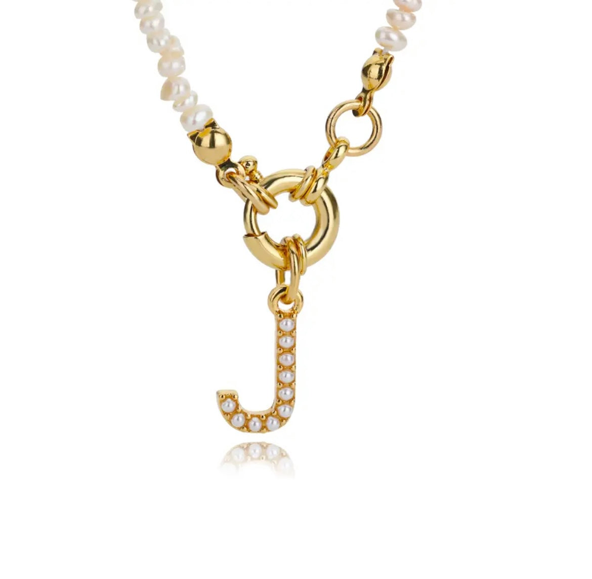 Ariel Initial Pearl Necklace