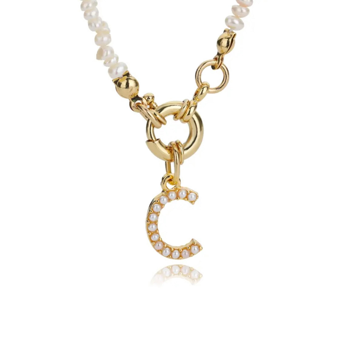 Ariel Initial Pearl Necklace