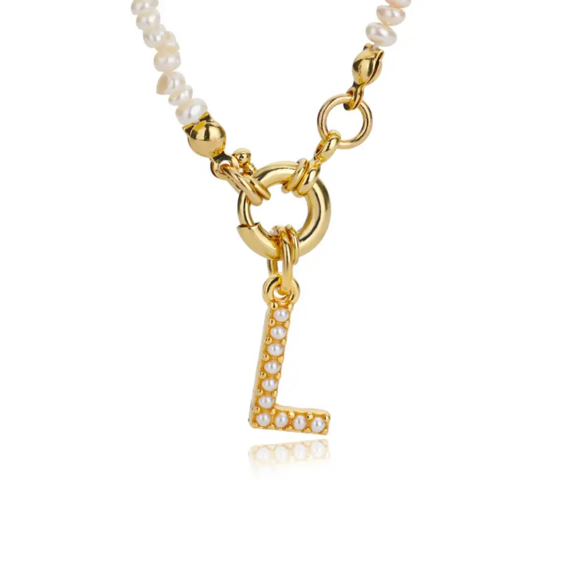 Ariel Initial Pearl Necklace