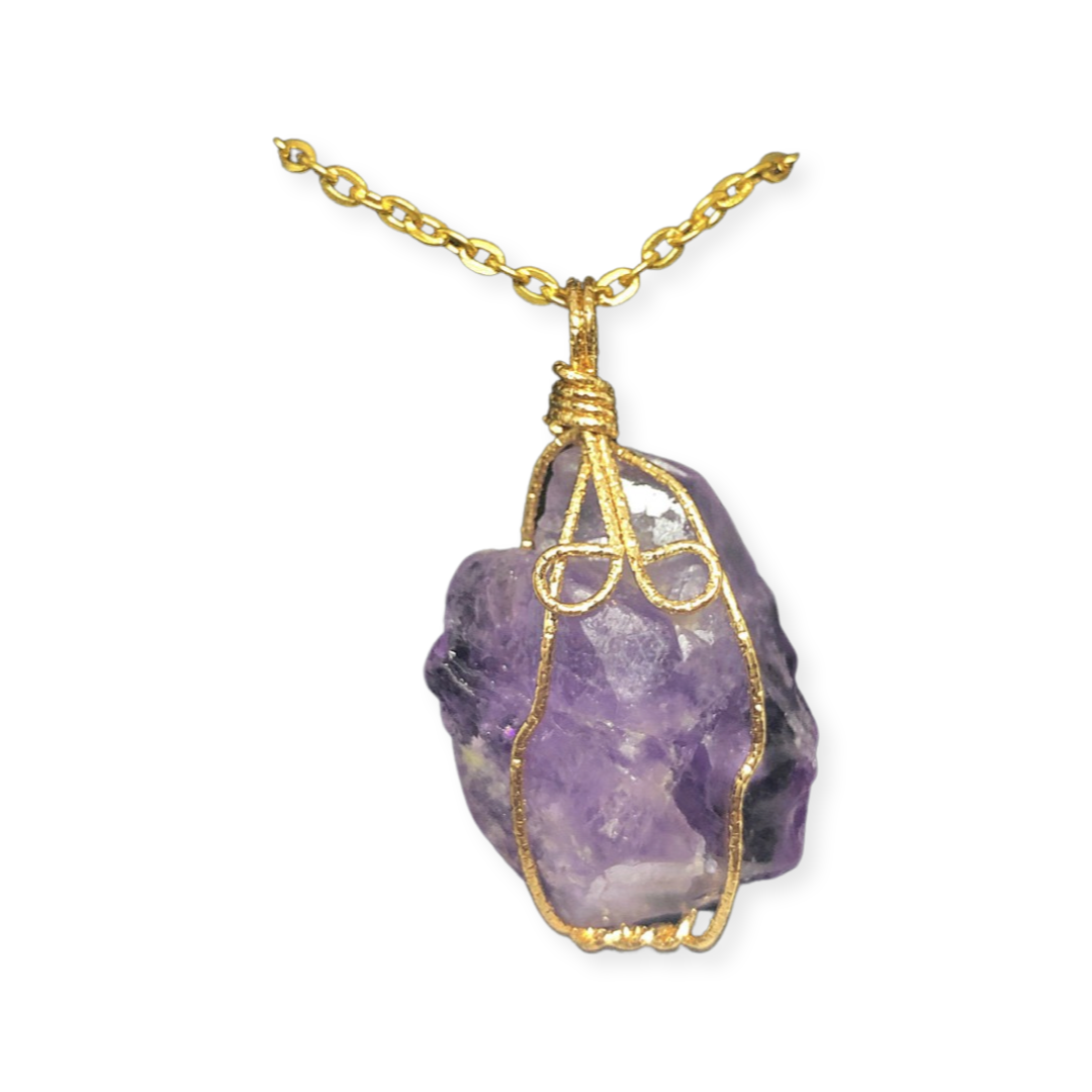 Amethyst Gold Plated Pendant