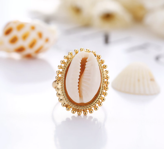 Cowrie Crown Ring